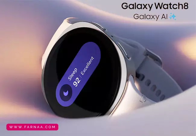 ساعت هوشمند 44 میلی‌متری سامسونگ مدل Galaxy Watch 8 با بند پلاستیکی