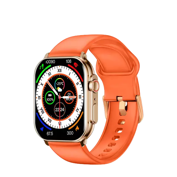 نمای نیم رخ راست ساعت هوشمند ایمیکی مدل SF1 نارنجی