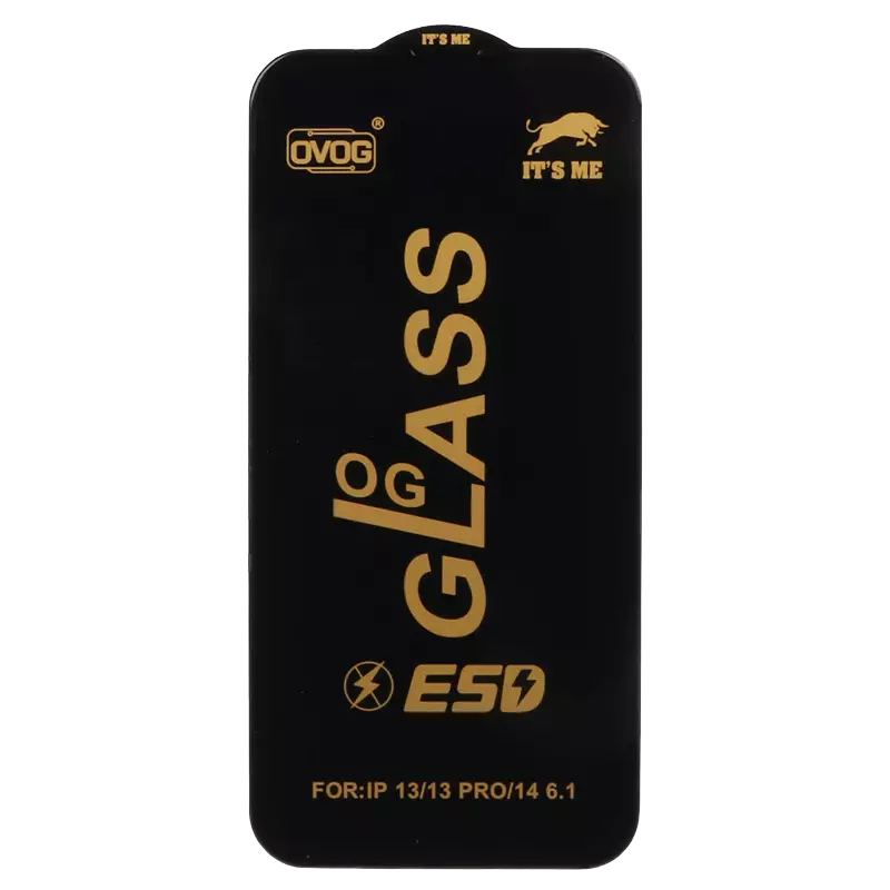 محافظ صفحه نمایش شیشه ای گوشی موبایل مدل Full Cover OG ESD OVOG مناسب Apple iPhone 13 / iPhone 13 Pro / iPhone 14 / 16e