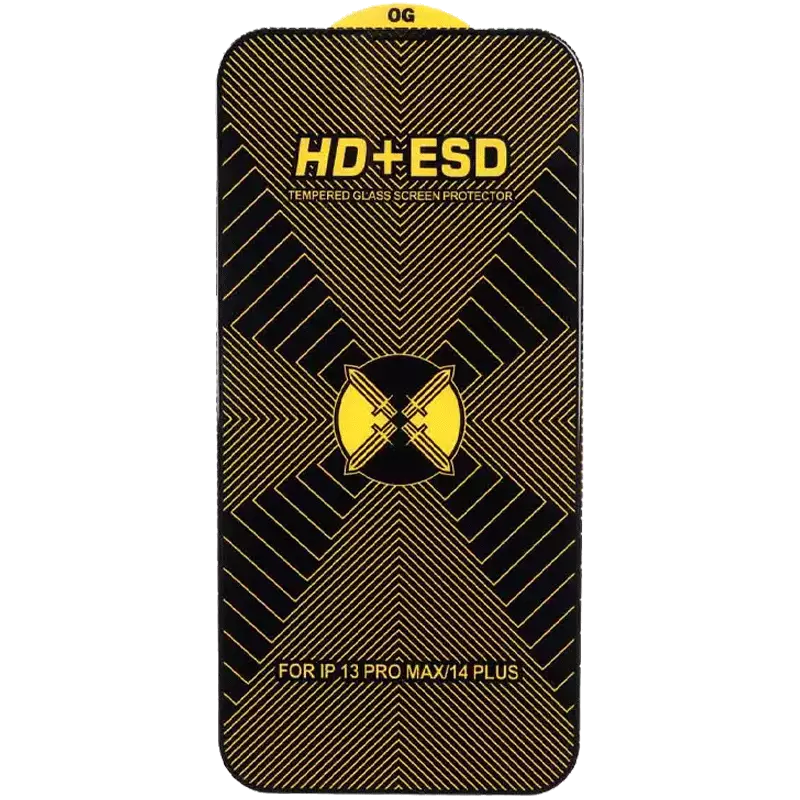محافظ صفحه نمایش شیشه ای Full Cover HD Plus ESD مدل Apple iPhone 13 Pro Max / iPhone 14 Plus