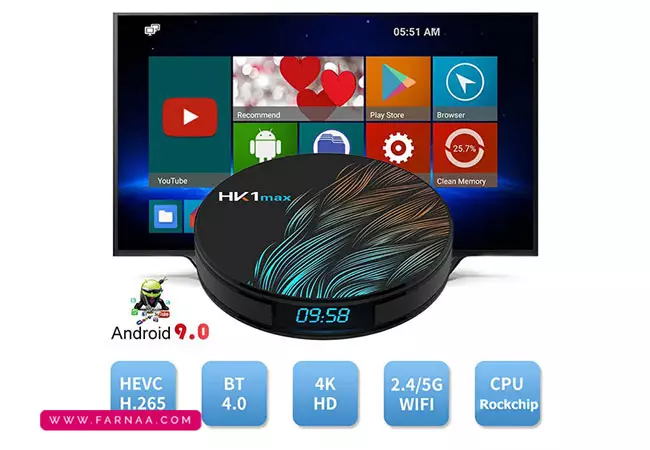 مشخصات فنی اندروید باکس مدل Tv Box Hk1 Max