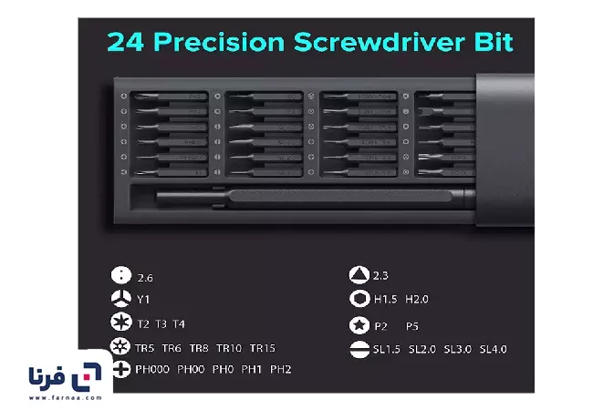 سریهای مختلف پیچ گوشتی دستی شیائومی مدل Mi Precision Screwdriver Kit مجموعه 24 عددی