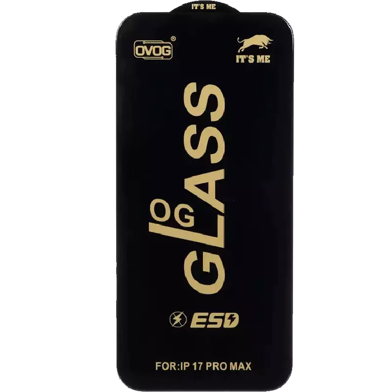 محافظ صفحه نمایش شیشه ای گوشی موبایل مدل Full Cover OG ESD OVOG مناسب Apple iPhone 17 Pro Max