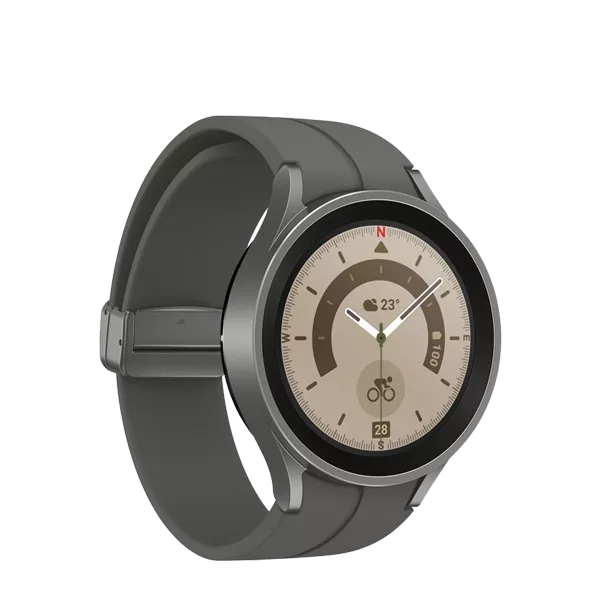  نیم رخ چپ ساعت هوشمند سامسونگ مدل Galaxy Watch5 Pro SM-R925F 45mm خاکستری