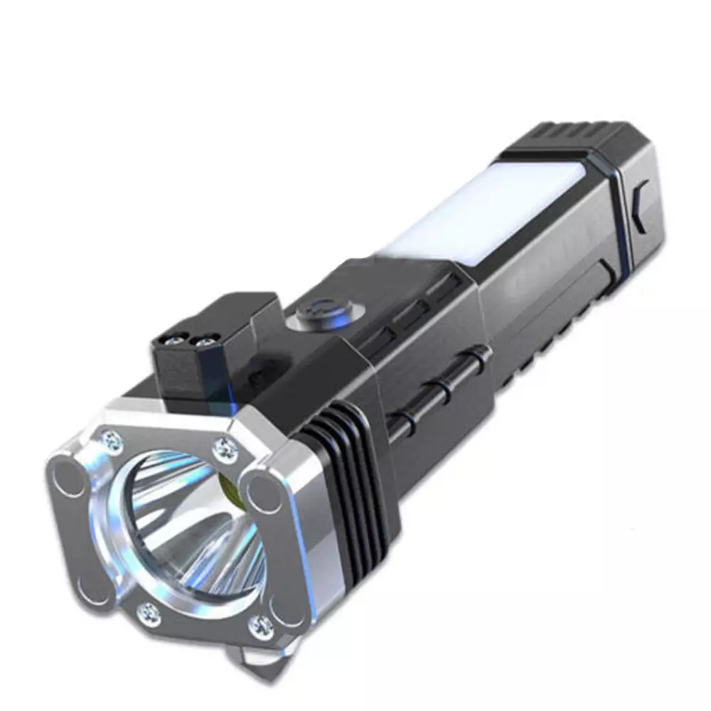 نمای سمت راست  چراغ قوه دستی مدل 8 کاره led torch