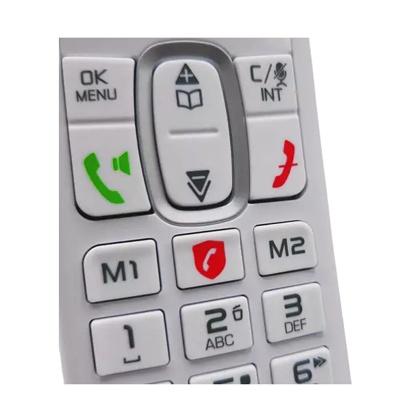 نمای نزدیک از دکمه های تلفن بی سیم آلکاتل مدل F685 Voice