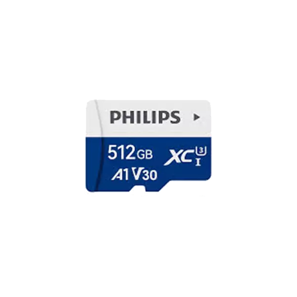کارت حافظه microSDXC فیلیپس مدل A1-V30 کلاس 10 استاندارد UHS-I U3 سرعت 80MBps ظرفیت 512گیگابایت