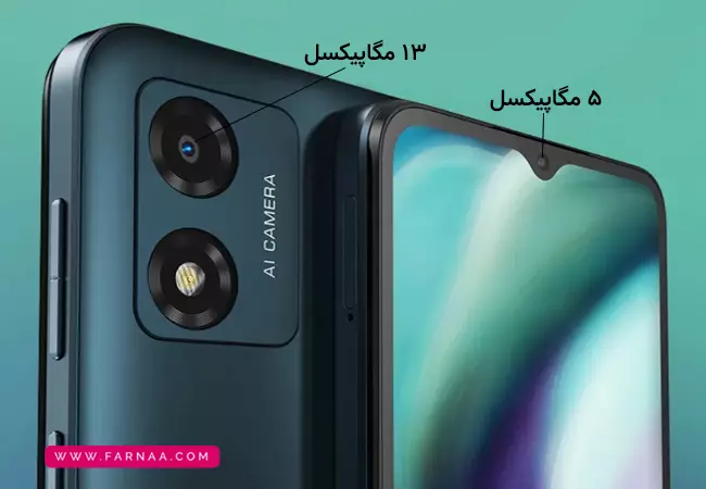 دوربین های گوشی موبایل موتورولا مدل Moto E13 با ظرفیت 64 گیگ و رم 2 گیگابایت 