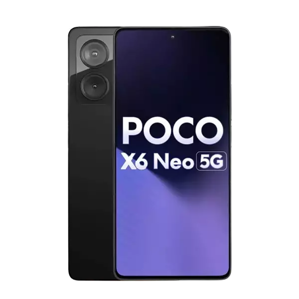 نمای جلو و پشت گوشی موبایل شیائومی POCO X6 Neo 5G ظرفیت 256 رم 12 گیگابایت مشکی