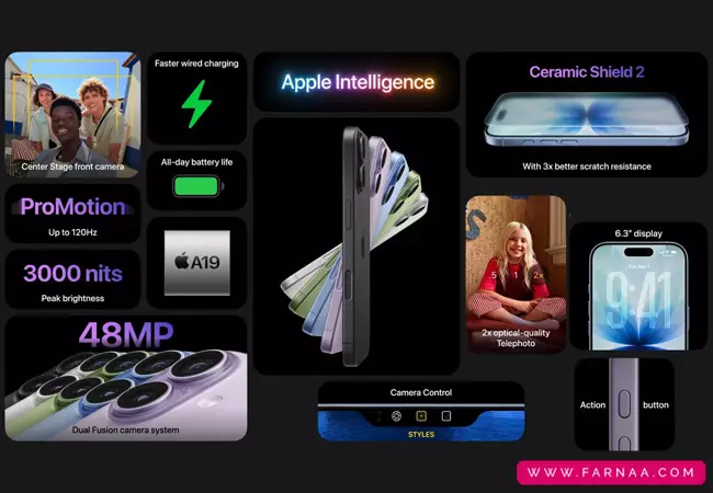 گوشی موبایل اپل iPhone 17 Not Active دوسیم کارت ظرفیت 512 گیگابایت و رم 8 گیگابایت پارت نامبر CHA