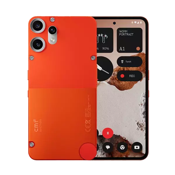 نمای پشت و جلو گوشی موبایل ناتینگ مدل Nothing CMF Phone 2 Pro ظرفیت 128 رم 6 گیگابایت
