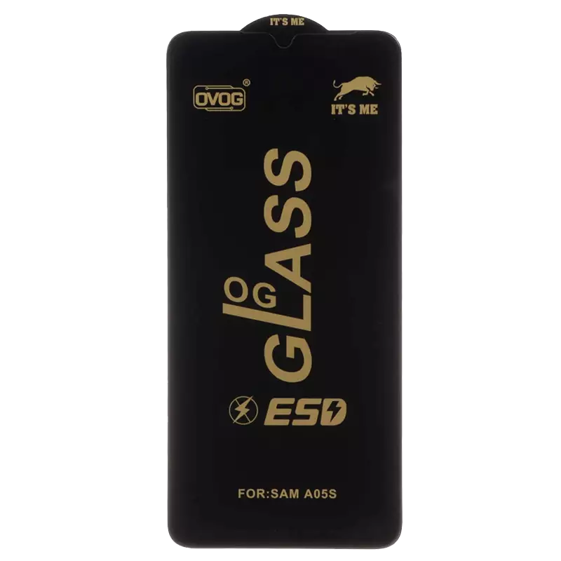 محافظ صفحه نمایش شیشه ای گوشی موبایل مدل Full Cover OG ESD OVOG مناسب Samsung A07 / A06 / A05S / Realme C51 / Realme C53 / Narzo N53 / Realme Note 50