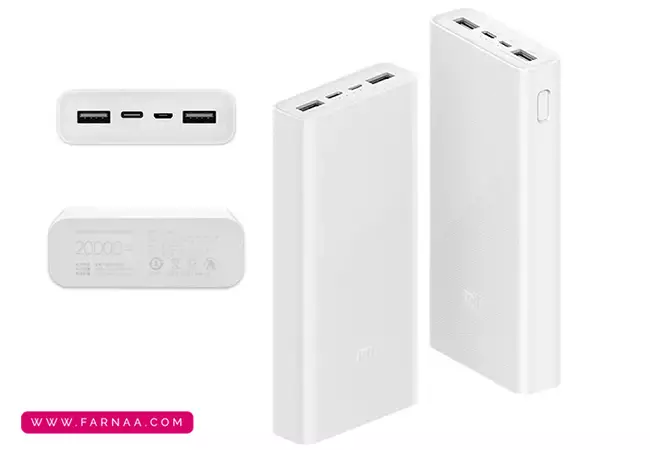 پاوربانک شیائومی مدل Xiaomi Mi Power Bank 3 Pro ظرفیت ۲۰۰۰۰ میلی‌آمپر ساعت