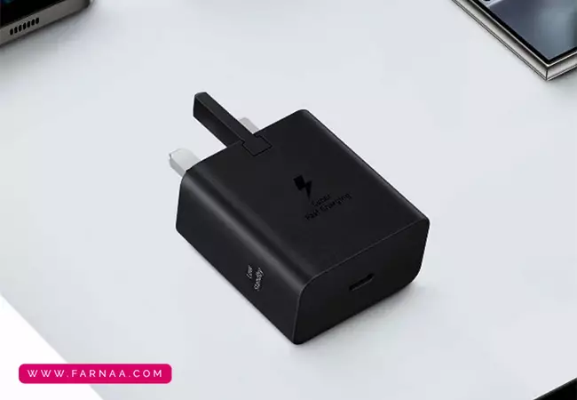 شارژر سریع سامسونگ 3 پین 45 وات USB-C مدل PD بدون کابل