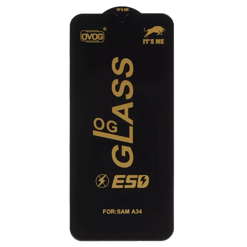 محافظ صفحه نمایش شیشه ای گوشی موبایل مدل Full Cover OG ESD OVOG مناسب Samsung Galaxy A34
