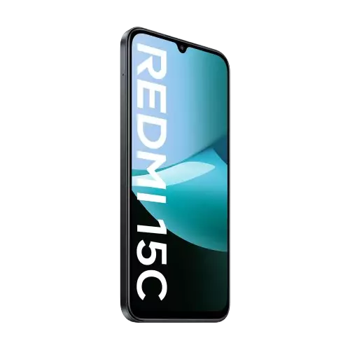 نمای روبرو از سمت چپ  گوشی موبایل شیائومی Redmi 15C ظرفیت 256 رم 8 گیگابایت
