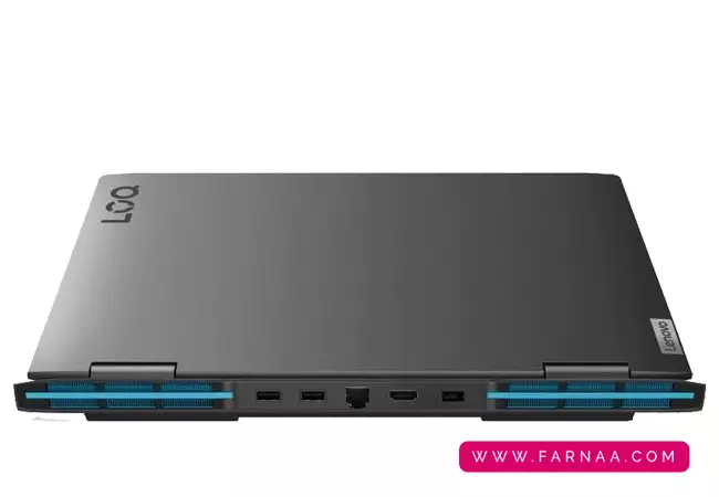 بررسی بدنه لپ تاپ لنوو مدل LOQ Corei7 13620H 16GB 512SSD RTX4050 2K