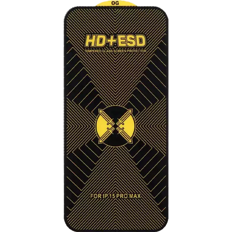 محافظ صفحه نمایش شیشه ای Full Cover HD Plus ESD مدل Apple iPhone 15 Pro Max