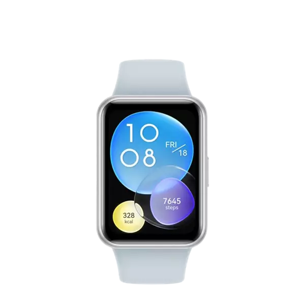 نمای جلوی ساعت هوشمند هواوی مدل WATCH FIT 2 Active Edition آبی روشن 