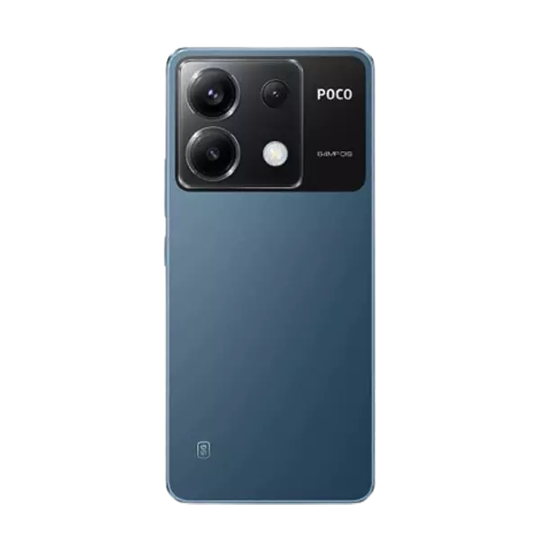 نمای پشت گوشی موبایل شیائومی POCO X6 5G ظرفیت 256 رم 12 گیگابایت آبی