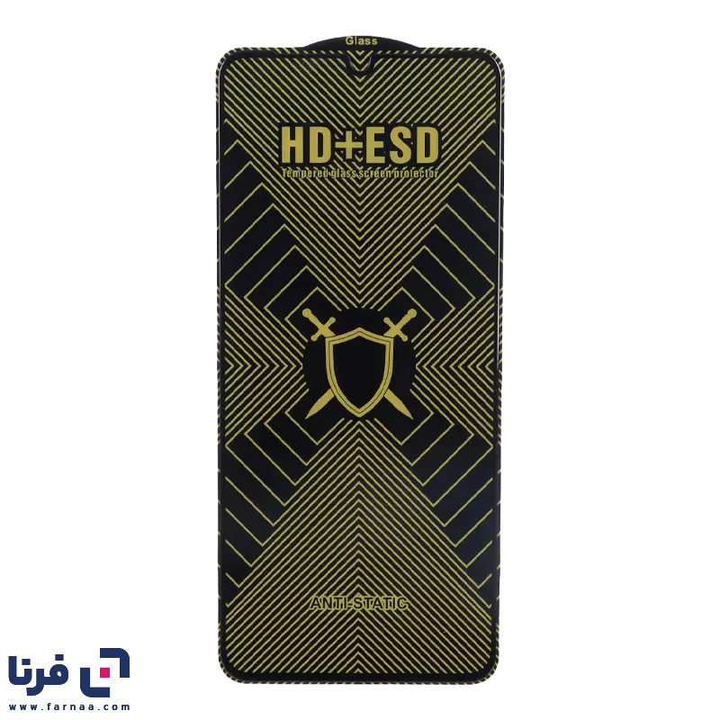 محافظ صفحه نمایش شیشه ای Full Cover HD Plus ESD مدل Xiaomi Redmi 15C / Poco C85 / Redmi A7 Pro
