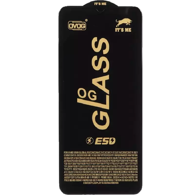 محافظ صفحه نمایش شیشه ای گوشی موبایل مدل Full Cover OG ESD OVOG مناسب Samsung A12 /A02 / A02S/ A03 / A03S / A03 CORE / A04 / A04S / A04E / A13 / A23 / A32 5G / M02 / M02S / M04 / M12 / M13 / M23 / M32 5G / M33 5G / F12 / F13 / F23