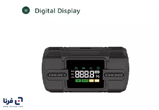 صفحه نمایش دیجیتال استارتر خودرو گرین لاین مدل 12V GN12VJUSTBK ظرفیت 12000 میلی آمپر ساعت