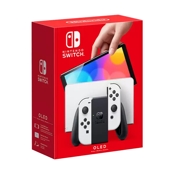 جعبه  کنسول بازی دستی نینتندو مدل Switch OLED White set
