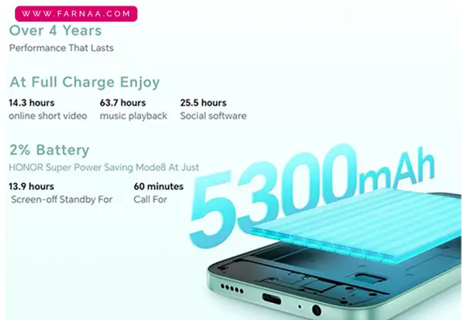 گوشی موبایل آنر X6c ظرفیت 256 گیگابایت رم 6 گیگابایت