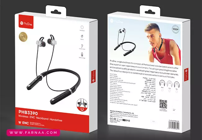 هندزفری گردنی پرووان مدل PHB3390
