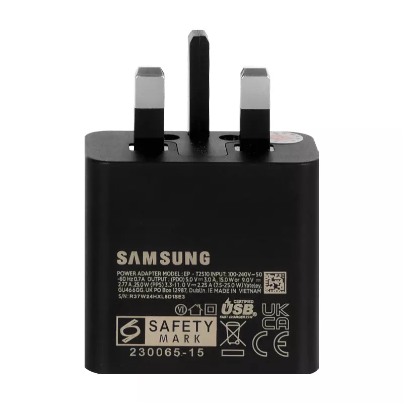 شارژر دیواری سه پین سامسونگ مدل 25W PD T2510