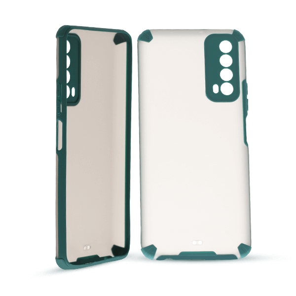 پنل جلو و پشت کاور مدل هیبریدی پشت مات مناسب برای گوشی موبایل هواوی Y7A سبز