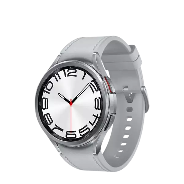 نمای نیم رخ راست ساعت هوشمند سامسونگ مدل Galaxy Watch6 Classic R960 47mm نقره ایی