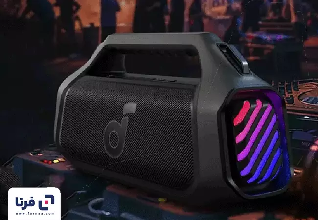 طراحی اسپیکر بلوتوثی قابل حمل انکر مدل Soundcore Boom 2 Plus