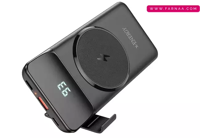 پاور بانک ایکس-انرژی مدل x-86w wireless 22.5w ظرفیت 10000 میلی آمپرساعت