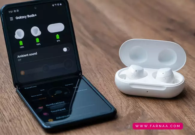 قابلیت اتصال هندزفری بلوتوثی سامسونگ مدل Galaxy Buds Plus