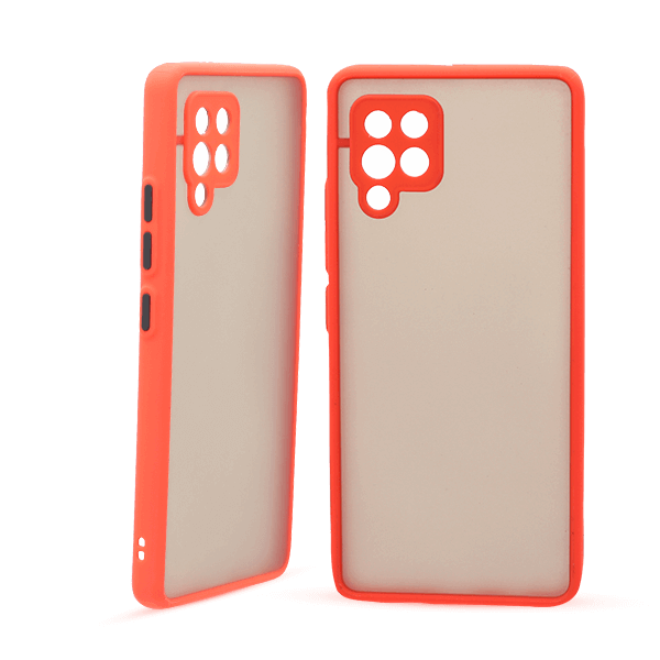 پنل جلو و پشت کاور مدل هیبریدی پشت مات مناسب برای گوشی موبایل سامسونگ GALAXY A42 قرمز