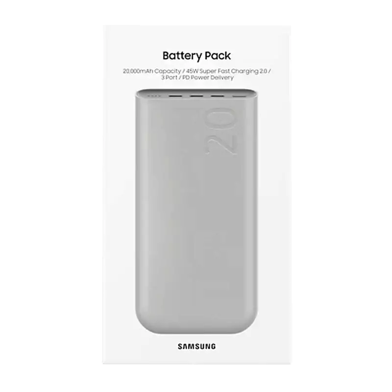 پاوربانک سامسونگ مدل Battery Pack EB-P4520 ظرفیت 20000 میلی آمپر ساعت جعبه
