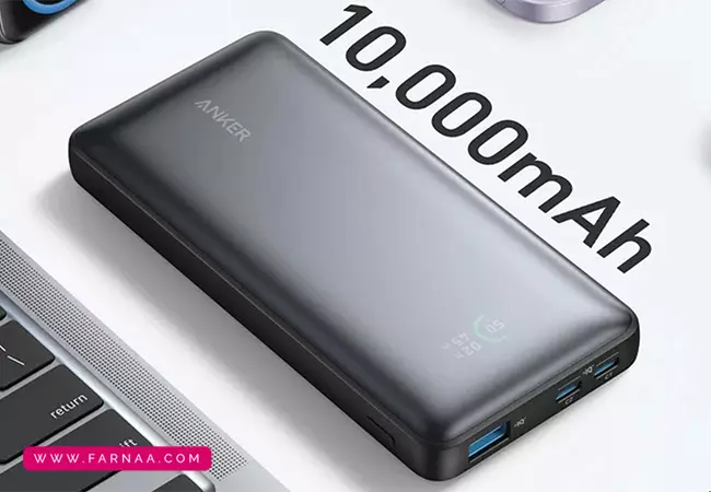 پاوربانک انکر مدل PowerCore 25W A1249 ظرفیت 10000 میلیآمپر ساعت