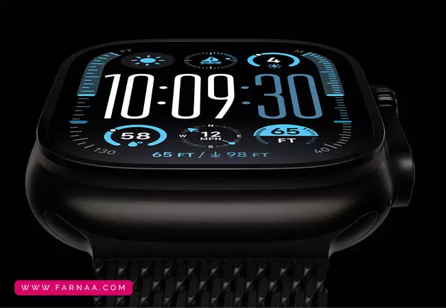 ساعت هوشمند اپل مدل Ultra 2 Black Titanium Case Trail Loop 49mm