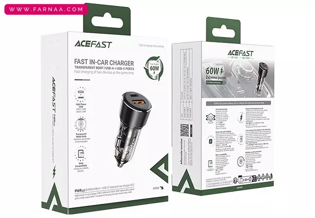 شارژر فندکی ایس فست مدل ACEFAST B4 – توان 66 وات