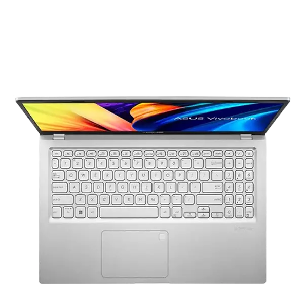 نمای بالا لپ تاپ ایسوس مدل Vivobook 15 X1500EP Corei7 1165G7 8GB 512SSD رنگ نقره‌ای