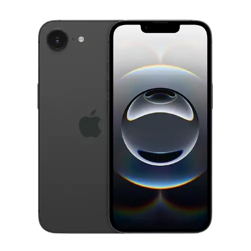 نمای پشت و روبروی  گوشی موبایل اپل iPhone 16e HN/A Not Active دو سیم کارت ظرفیت 128 گیگابایت رم 8 گیگابایت