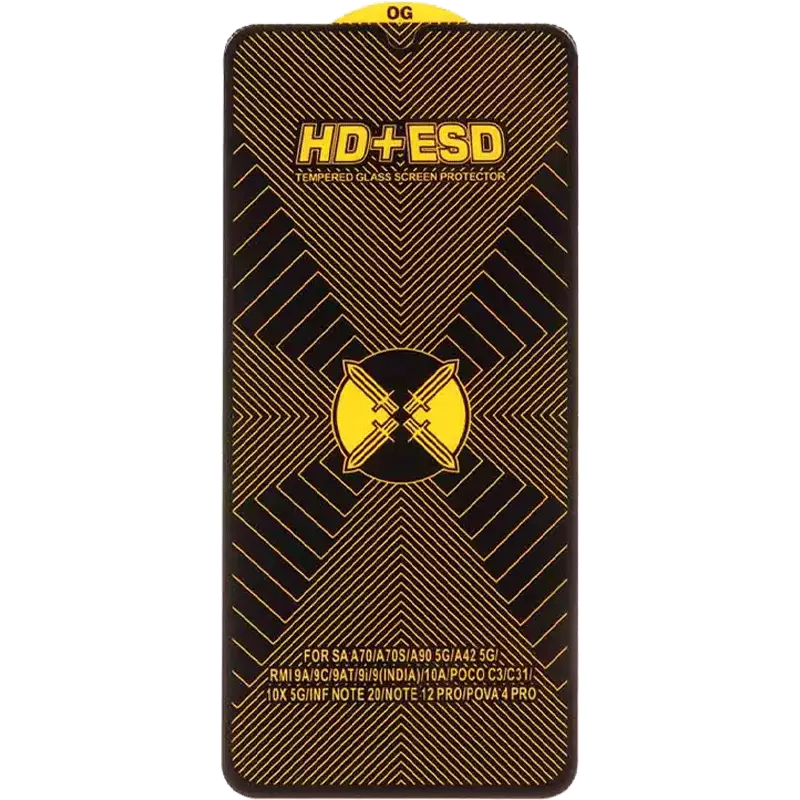محافظ صفحه نمایش شیشه ای Full Cover HD Plus ESD مدل Samsung Galaxy A70 / A70S / A42 / M42