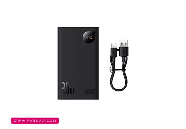 پاور بانک بیسوس 30 واتی مدل Baseus Adaman2 PPAD0501 Super VOOC ظرفیت 20000 میلی آمپر ساعت