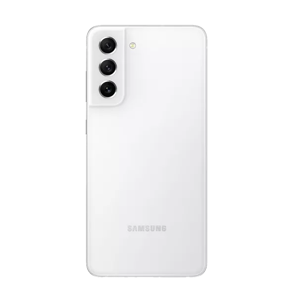 نمای پشت گوشی موبایل سامسونگ S21 FE 5G ظرفیت 256 گیگ رم 6 سفید