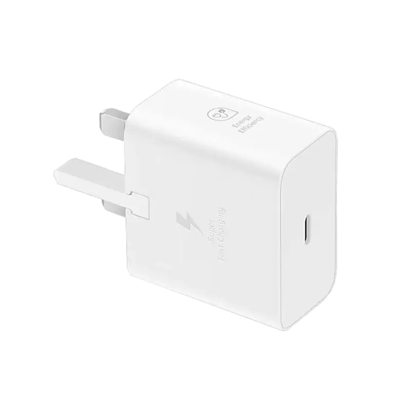 شارژر دیواری 3 پین سامسونگ مدل EP-T2510 Vietnam توان 25 وات سفید افقی