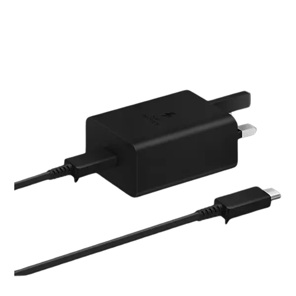 نمای کلی شارژر سریع سامسونگ 3 پین 45 وات USB-C مدل PD