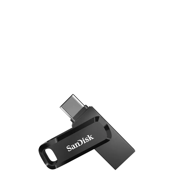 نمای بالا فلش مموری سن دیسک مدل Ultra Dual Drive Go USB Type-C ظرفیت 32 گیگابایت