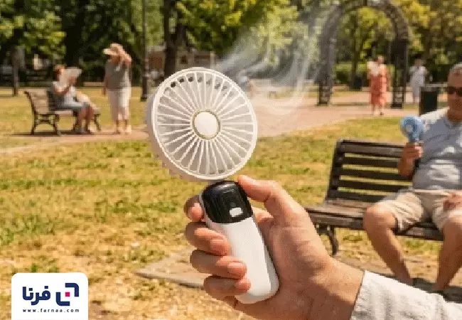 ویژگی قابل حمل بودن فن دستی شارژی پرودو مدل Porodo Lifestyle PDLFSTZH13PK